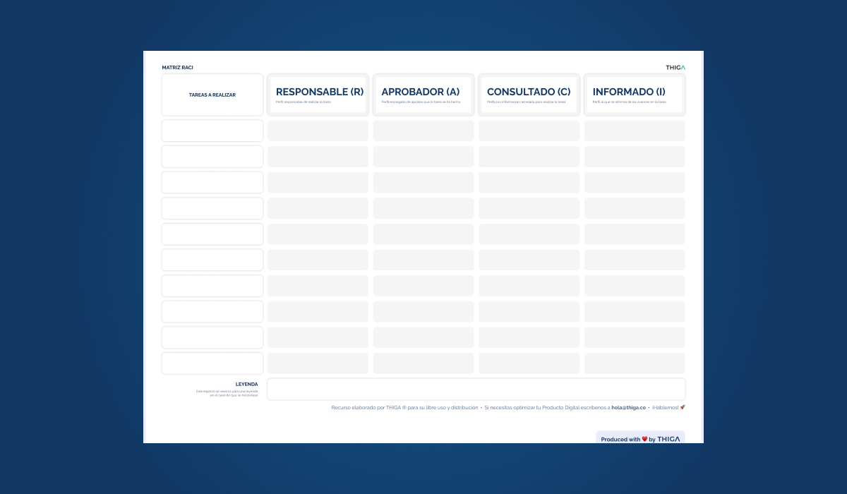 Cabecera Media - Matriz RACI